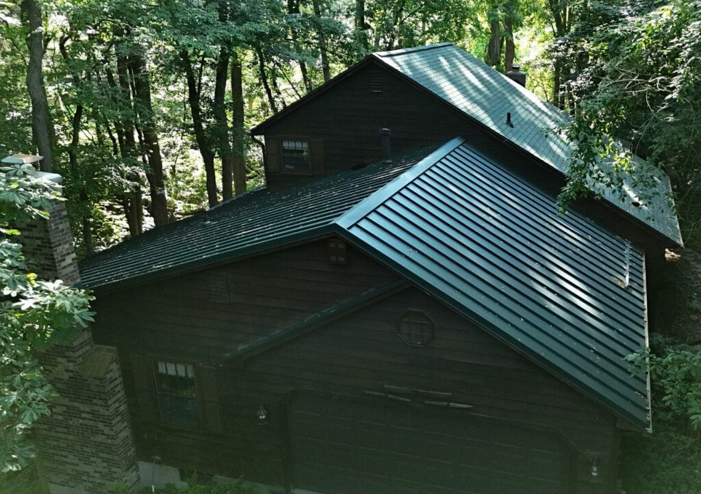 Standing Seam Metal Roof Green